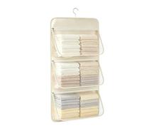 Genérico Closet Organizer - Space Saving Container 3-Pocket with Hanger | Space Saving Wardrobe Container For Underwear And In Apartments Dorms Bedrooms And Rental Homes