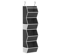 Genérico Closet Organizers and Storage - 4-Tier Foldable Hanging Shelves, Anti-Sag Reinforced Base, 4 Side Mesh Pockets, Space Saving Wardrobe System | For Dorm