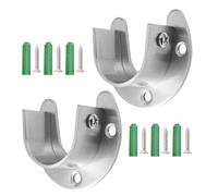 Genérico Closet Rod Holder - 32mm Stainless Steel Heavy Duty Hanger End, 2 Pieces Closet Rod Brackets for Clothing | Laundry, Bathroom, Bedroom, Apartment, Dorm Room, Home, Window