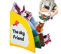 Genérico Cloth Book - Machine Washable Sensory Toy, Portable Quiet Learning Pages with Sturdy Soft Fabric Texture, Educational Fine Motor Skills Aid, Ideal for Car Airplane Classroom Vacation