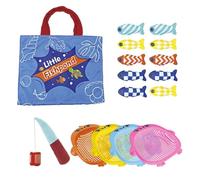 Genérico Cloth Fishing Game, Soft Fabric Educational Toy, Safe and Colorful Design for Learning Fun, Interactive Sorting and Matching Features, Sensory Development Activity Set for Preschoolers