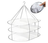Generico Clothes Drying Rack, Folding Flat Dryer Stand, 30,31 x 24,02 x 25,59 inches Mesh Large Hanger, Rustproof Frame, Space-Saving Adjustable Design for Apartment, Home, Dormitory