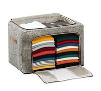 Genérico Clothes Storage Bins - Foldable Blanket Organizer With Zipper Lid Large Clothes Storage Box For Wardrobe Bed Sheets Pillows Toys Quilts Jeans Closet Bedroom Dorm