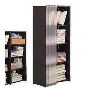 Genérico Clothing Storage - Lightweight Non Woven Wardrobe with Metal Frame Shelves, Dress Organizer Closet | Compact Fabric Cupboard for Home Hallway Offices Camping Caravan