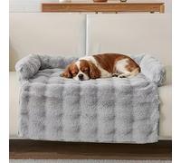 Genérico Cloud Pet Sofa Bed, 2026 Upgraded Orthopedic Plush Bed, Furniture Protector, Ultimate Comfort Warm Couch Cover, Non-Slip Washable Fluffy Mat for Small Medium Dogs & Cats (Light Gray)
