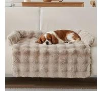 Genérico Cloud Pet Sofa Bed, 2026 Upgraded Orthopedic Plush Bed, Furniture Protector, Ultimate Comfort Warm Couch Cover, Non-Slip Washable Fluffy Mat for Small Medium Dogs & Cats (Brown)