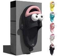 Genérico Clown Fish Slides Tongue Kiss Slippers, Clownfish Slipper, Cute Cartoon Animal Shape Slippers, Non-Slip Open Toe Beach Pool Shower Shoes Bathroom Sandals for Adults kids. (BLACK,37)