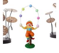 Genérico Clown Statue, Funny Sculpture Ornament with Unicycle Riding Pose, Detailed Resin Clown Doll Figurine for Home Decor, Carnival Festival Birthday Party Decoration, Mantle Table Shelf Display
