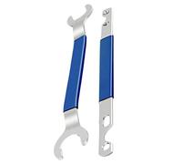 Genérico Clutch Fan Removal Tool, 2 Piece Wrench Set, 15.35x2.76x0.98 Inches, Clutch Nut Spanner, Sturdy Holder, Ideal for Water Pump Repair, Automotive Maintenance, Garage, Mechanic Use