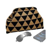 Genérico Clutch Purse,Woven Easy Access Lock Closure 11.81x3.54x7.87 Inches | Crochet Clutch Purse Dumpling Bag | For Commuting Music Festival College Christmas Birthday Holds Lipsticks Wallet