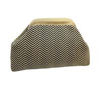 Genérico Clutch Purse - Woven Easy Access Lock Closure | Crochet Clutch Purse Dumpling Bag | Women's Color-Block Summer Bag, Casual Beach Evening Wedding Tote, for Commuting Music Festival, 30x9x20cm
