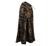 Genérico cMedieval Cloak - Half Shoulder Shawl with Brocade Pattern, Vintage Renaissance Cape with Ornate Trim, Authentic Layered Gown Accessory, Ideal for Cosplay Festival Halloween