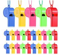 Genérico Coaching Whistle- 4.5×2.3cm PVC Sports Whistle, Lightweight Training Whistle, Referee Whistle| Multi Color Pack 100 PCS Loud Signal whistlefor Coaches, Sports Events, School Train