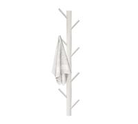 Generico Coat Hook Rack, 33.07 Inches Space-Saving Utility Towel Hanger, White/Coffee Decorative Wall-Mounted Organizer for Jackets and Clothes in Entryway, Bedroom