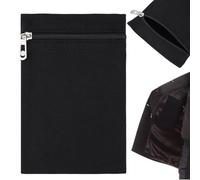 Genérico Coat Inside Pockets - Canvas 21.5CM, Anti Theft Travel Pocket, Discreet, Secure Zipper | Sew In Security Pocket, Hidden Zipper Wallet For Jacket, Hoodie, Sweatshirt, Shirt, Robe, Sweater