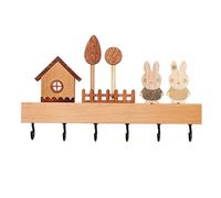 Genérico Coat Rack Hanger for Wall, Wood Towels Hooks for Wall, Decorative Robe Hooks Hanger for Lobby, Bedroom, Kitchen, Bathroom, Toilet, Apartment
