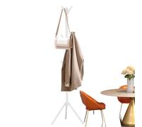 Genérico Coat Rack Wheels - Clothes Rail | Mobile Flexible, 5 Shelves, 3 prácticos Hooks, marco estable de metal, vertical, diseño moderno, para Hallways and Bedrooms, fácil de