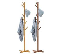 Genérico Coat Rack - Wooden Coat Tree Stand, Multi Hook Jacket Hanger System, Space Saving Floor Clothing Organizer, Entryway Hallway Garment Storage Unit | For Entryway Hallway Home Office