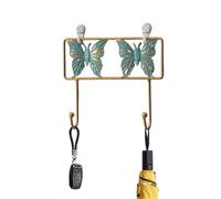 Genérico Coat Wall Hooks,Butterfly Hooks Iron Art Clothes Key Towel Rack Organizer - Bedroom Hook Decoration Non-Punching for Robe Towels Hat