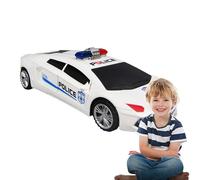 Genérico Coches para Niños - Juguetes Giratorios 360 Grados con Luces | Coche De Policía Educativo con Puerta Automática | para Niños Niñas Regalo Cumpleaños Juego Interior Exterior