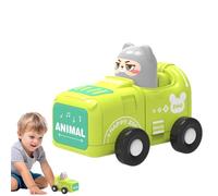 Genérico Coches Press and Go para Vehículos Pequeños Animales Dibujos | Coches De Carreras Lindos Para Niños Preescolares Preescolares Guardería Escuela Casa