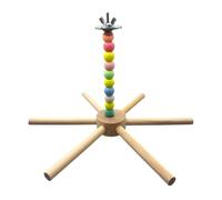 Genérico Cockatiel Toys - 360 Degree Rotating Exercise Perch For Birds | Wood Material with Windmill Swing, Small Bird Toys For Cockatiels Finches Training Mental Stimulation Boredom Prevention