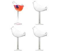 Genérico Cocktail Glasses For Whiskey, Cocktail Glasses | 4-Piece Funny Bird Bar Decor | Clear Drinking Glass Bar Glassware For Whiskey Bourbon Champagne Juice Alcohol Liquor Party Wedding Birthday