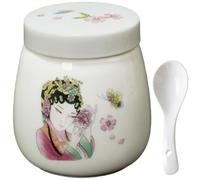 Genérico Coddled Egg Cups with Lids,220ml Porcelain Ceramic Egg Cooker,Steamed Eggs Dish Dessert Cups for Breakfast with a Twistable Ceramic Lid,Vintage Ceramics Soft Boiled Eggs Cooker (Pink)