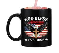Genérico Coffee Cup, American Flag Mug, Patriotic Coffee Mug, 350ml Ceramic 250th Commemorative, 250th America Mugs Drinking Cup For Soldier Adults Family Tea Water Milk Celebration Party Gatherings