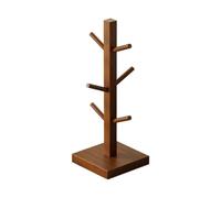 Genérico Coffee Cup Tree Cup Wooden Storage Tree with 6 Hooks 11.5x34.2cm