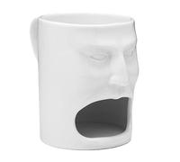 Genérico Coffee Cup With Cookie Holder, Funny Face Mug, Creative Ceramic Breakfast Cup | Heat-Resistant Ceramic, 13x9.5cm Size | 1 Piece, For Dining Room, School And Workplace Use