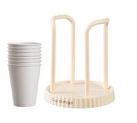 Genérico Coffee Dispenser - Wooden Storage Organizer, Bathroom Holder Station, Wall Mount Mouthwash Dispenser, Compact Countertop Design | Kitchen Coffee Bar Bathroom Organizer Home Office