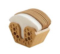 Genérico Coffee Filter Container - Wooden Condiment Packets Dispenser Stand
