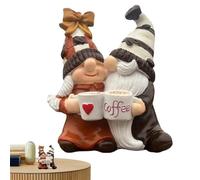 Genérico Coffee Gnomes Kitchen Decor - Resin 10x5x12cm | Valentine's Day Coffee GNOME Figurine | Small Decorative Gnomes For Çoffee Bar Wall Shelf Home Accessories Gift