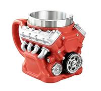 Genérico Coffee Mug - Stainless Steel Mechanical Engine Design Cup | Industrial Style Beverage Mug | Drinkware Container for Coffee Tea Milk Office Desk Workshop Gift Use