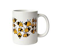 Generico Coffee Mugs - Funny Bee Drinkware, 11oz with Ergonomic Handle, Premium Glazed Ceramic, Cute Fly Pattern, Decorative Tea Cup for Birthday Thanksgiving Home Kitchen Bar Office