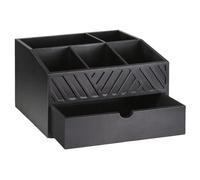 Genérico Coffee Organizer Station, Compartment Tea Condiment Drawer, Non-Slip Wooden Structure, 12.2x7.87x6.69 Inches, Ideal Beverage Station for Cafe Tabletop Kitchen Dorm Room