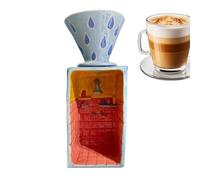 Genérico Coffee Pour Over Dripper - Manual Brew Filter Cone for Rich Flavor Extraction | Ceramic Cone with Spiral Rib Design, Reusable Brewing Device for Home Kitchen Coffee Making