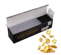 Genérico Coin Collection Case - Clear Protective Box Set, 20 Pieces with Soft Inner Pad | Durable Transparent Storage Holder For, Medals, Collectibles, Display and Organization Use
