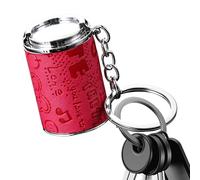 Genérico Coin Holder Keychain - 2-in-1 Portable Coin Box | Pocket Cóins Jar | Spring Design Loose Change Organizer with Security, Zinc Alloy Metal Storage Container Pouch for Carrying