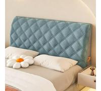 Genérico Cojín Acolchado Suave de Estilo Europeo Grueso y Suave tamaño Completo elástico para Resistente al Polvo Fundas Cabeceros para decoración de Dormitorio Azul Reina: 160 cm (63")