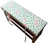 Genérico Cojín de Banco Engrosado con Cremallera Asiento de Paleta para Interiores y Exteriores Cojín para Tumbona Suave Antideslizante (Flamingo 150 x 45 x 4 cm)