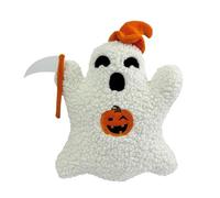 Generico Cojín de cama fantasma | Fundas decorativas para Halloween, suave peluche decorativo con sombrero y hoz para dormitorio, hotel, sueño, soporte lumbar y hombros