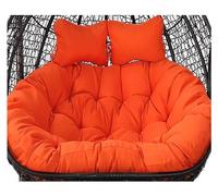 Genérico Cojín De Cesta Colgante Doble, Funda De Silla Extraíble Y Lavable, Cojín Protector Solar De Poliéster De Alta Densidad, Colchón Colgante Acolchado Extra Grueso De 16 Cm (Orange)