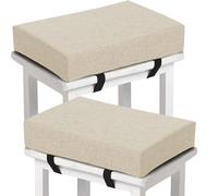 Genérico Cojín de Espuma viscoelástica para Asiento, 3/5/8 cm de Grosor, Antideslizante, Rectangular, Funda extraíble, Ideal para sillas de Bar de Cocina, 2 Unidades de 30 x 30 x 5 cm, Ideal par