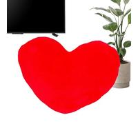 Genérico Cojín De Felpa con Forma De Corazón: Textura De Terciopelo, Borde Satinado, Alternativa A Un Tapete Cuadrado Pequeño para El Piso, Almohada Rellena con Desmontable, Y | E