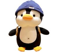 Generico Cojín de peluche de pingüino, juguete de peluche pingüino grande (25 cm), muñeca de peluche Kawaii para niños, animal acolchado para abrazar y jugar