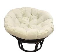 Genérico Cojín Grueso con Forma de Huevo para Silla, cojín de algodón Color Crema Acogedor para Silla Colgante Redonda de 140 cm para sillas Columpio, Relajarse y Disfrutar de la comodi