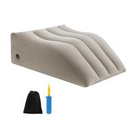 Generico Cojín hinchable para piernas - Reposapiés contorneado, cojín de elevación portátil con bomba de aire | Soporte para piernas elevado para sofá, sala de estar, dormitorio, viajes, apartamentos
