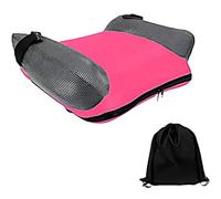 Genérico CojíN Inflable Elevador para NiñOs, Asiento PortáTil Sin Respaldo para Coche, Restaurante Y Viaje, Ligero, Plegable, Incluye Bolsa, FáCil De Inflar, Funda Lavable
